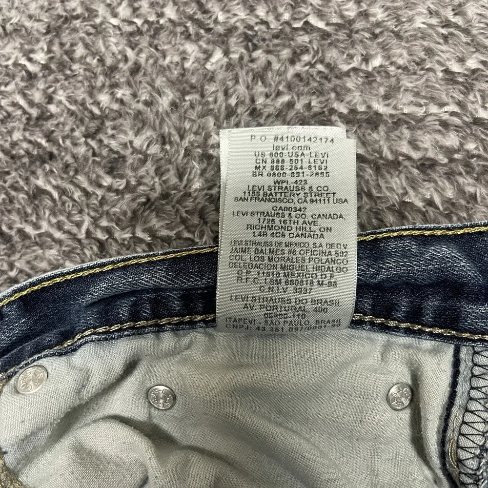 Levis 514‎ Jeans Mens 38x32 Blue Straight Denim Workwear Medium Wash